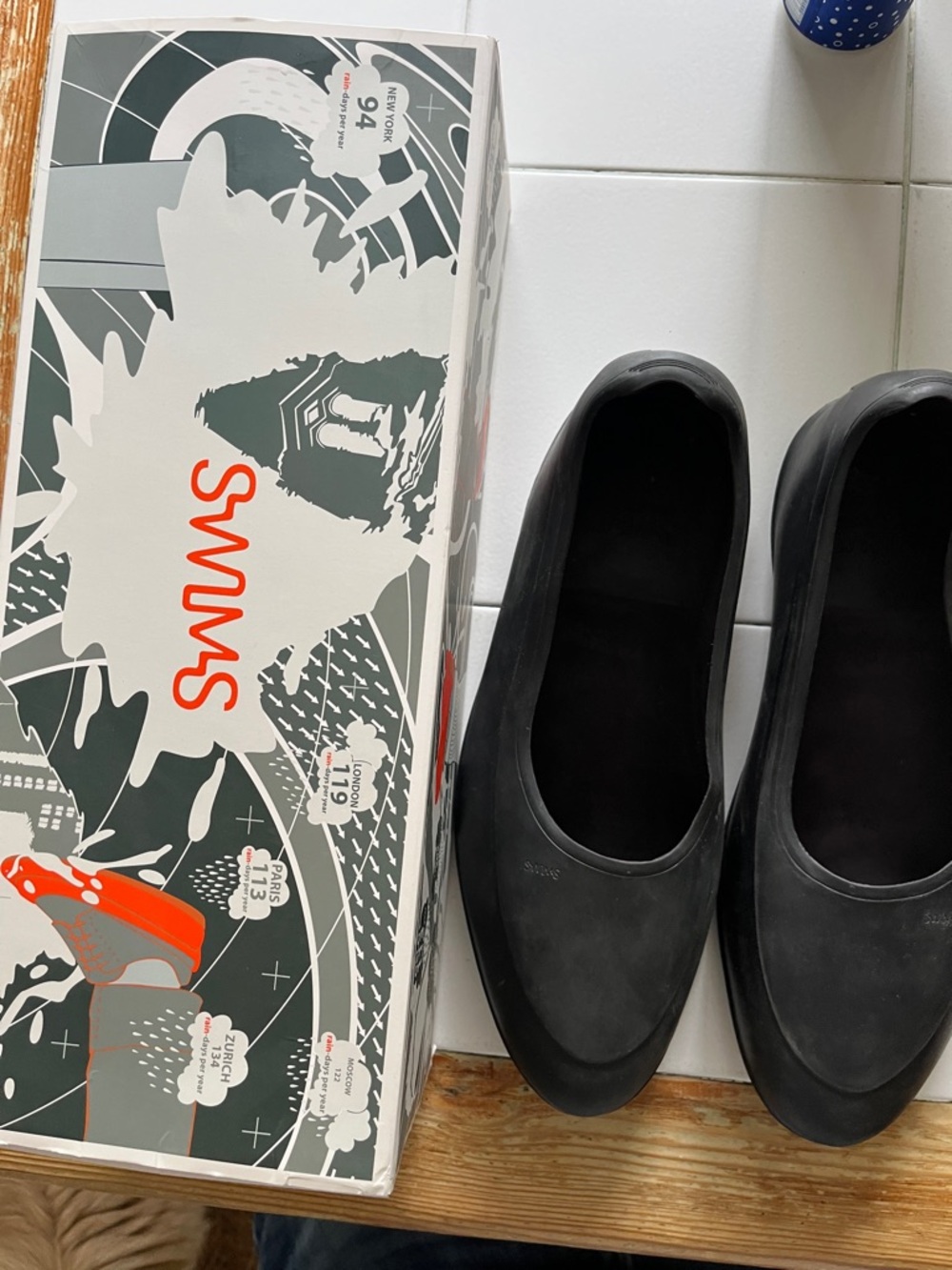 Swims Black Men's Slip-On Rubber Loafers